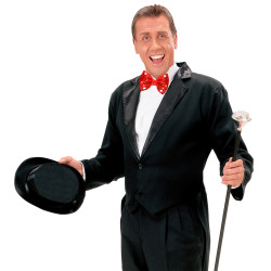 Červený blikající flitrový motýlek